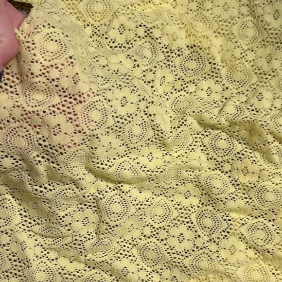 Yellow Lace Tankini Top vintage Y2K - Picture 2 of 4